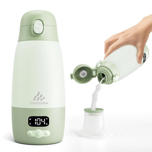 Snidomn Portable Bottle Warmer for Travel, 17.8oz Baby Bottle Warmer for Breastmilk &