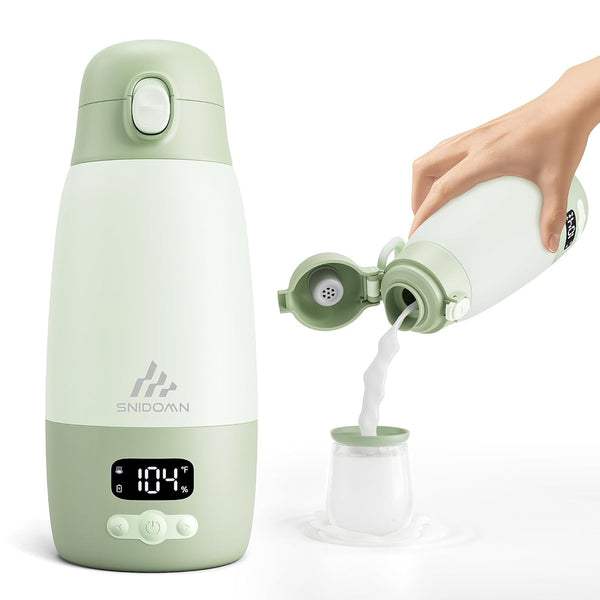 Snidomn Portable Bottle Warmer for Travel, 17.8oz Baby Bottle Warmer for Breastmilk &