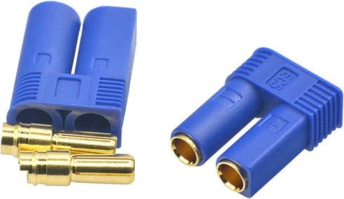 5 Pairs EC5 Banana Plug Connectors - EC5 Male Female 5mm Gold Bullet Plugs for RC ESC LIPO Battery