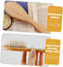 Set Gentle Wooden Hair Brush and Comb for Infants - Natural Wool Bristles