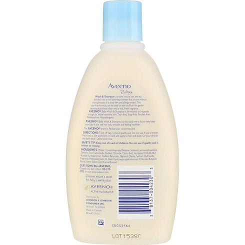 Pharmapacks 12z 12z Aveeno Baby Wash & Shampo Size Aveeno Baby Wash & Shampoo