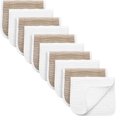 Synrroe Burp Cloths Large, Muslin Burp Cloths for Baby Girls and Boys,
