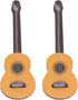 Healifty Base Guitar, 2PCS Wooden Miniature Guitar Dollhouse Musical Instrument Photo Props