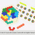 2 Pack Wooden Russian Blocks Puzzle + Hexagon Puzzles, Intelligence Brain Teasers Toy for Kids & Adults