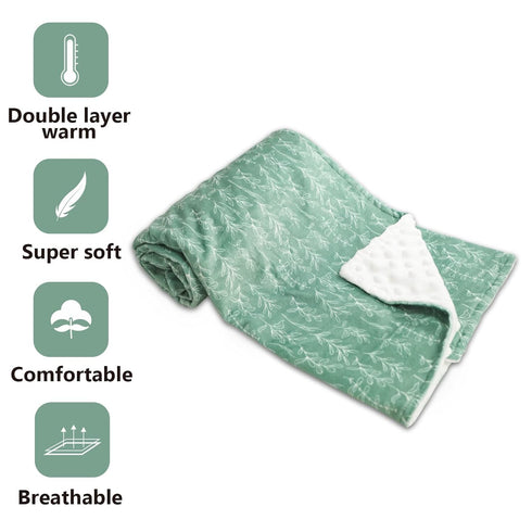 Set Sage Minky Toddler Blanket and Nursing Pillow Cover