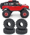4Pcs 1.0" Soft Rubber Crawler Tires 62mm for 1/24 Axial SCX24 Deadbolt Bronco RC Car (c)
