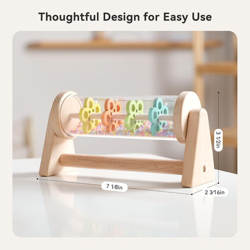 Tummy IEATFO Rain Stick Toy with Stand - Sensory Sound Training Tool for Kids, Time Musical Instrument for Infant