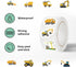 KOPTOP 1000PCS 2 10 Construction Vehicle Stickers Roll, Rolls Styles Self-Adhesive Stickers for Kids - Waterproof