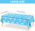 Tatuo Blue Sky White Clouds Birthday Party Supplies - Cartoon Tablecloth and Banner for Baby Kids Shower, 54 x 108 Inch