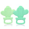 PrimaStella Silicone Cactus Teethers for Infants, BPA Free, Baby Teether Toy Set of 2 - Green & Neo Mint