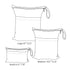 ALVABABY 3pcs Baby Cloth Diaper Wet Dry Bags Waterproof Reusable with Two Pockets for Travel, Beach, Pool, Daycare,