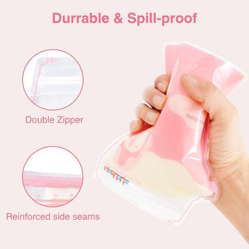 ZCBB Bags(360 Count)8oz Breastmilk Storage Milk Storage Bags for BreastfeedingBPA Free with Easy Pour Spout, Self