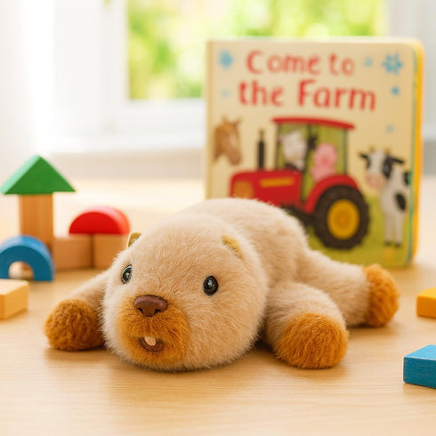 Cute Plush Beaver Toy - Soft Stuffed Animal for Kids' Birthdays