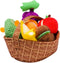 Toddler Pretend Play Food Toy 12M+, Soft Plush Baby Montessori Fruit Basket,