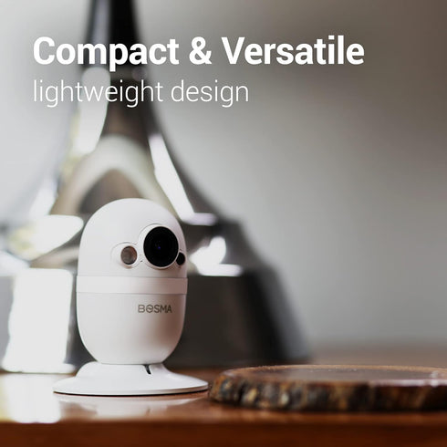 BOSMA 1080p 2 138 CapsuleCam-S Baby Monitor, Indoor Security Camera with Phone app, HD WiFi Camera with Way Audio