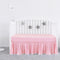 Pink Crib Skirt Pleated with White Pompoms, 14" Drop Bedding Dust Ruffle for Girls, Fade Resistant Machine Wash