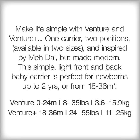 2-in-1 18 36 Diono We Made Me Venture+ Toddler Carrier, Front Carry & Back Carry from - months, Black Gradient Spots