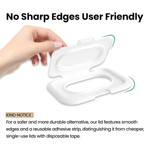 1 2 Reusable Wipes Lid for Non Flip Top Baby Wipes Refill, Reusable for Over Year, Pcs