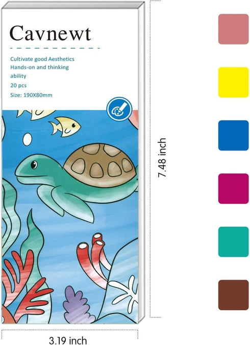 Cavnewt 4Pack Set Set Mini Paint Pads, Watercolor Paint Pad, Pocket Watercolor Painting Book, Mess Free Water Color