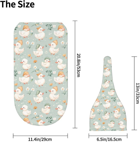 Nanyizly Set 0-6m Cute Little Duck Flowers Newborns Beanie Swaddle Blanket Baby Receiving Blankets for Infant Boy Girl