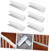 6pcs Safety Door Reinforcement Slot Fence Repair Groove for Stairs Dog Gate, PVC White
