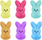 6Pcs Easter Bunny Plush Toys, Cute Animal Bunny Stuffed Dolls for Easter Basket Stuffers for Kids