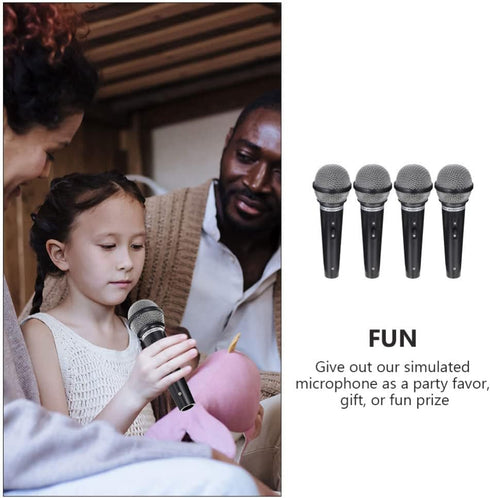NUOBESTY 16 Pcs Simulation Microphone Toy Set, Interesting Kids Accessory, Interactive Plastic Microphone