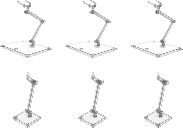 SPARKSTOY Dual Size Action Figure Stand, 1PK (3 Pieces, 6 Stands), Manual Detachable Exclusive Axis System Doll Stand,