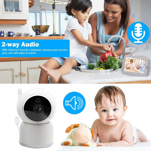 XINYADA App,5-inch 720p 1080p 2-Way Upgraded Smart Baby Monitor with Video and Audio, Dual Mode Remote,Free Smart Phone