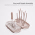 Set MOTHER-K Travel Baby Bottle Drying Rack - Baby Bottle Cleaner Kit with Cleanser and Mini Silicone Bottle Brush