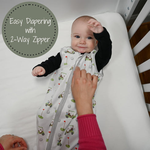 100% Organic Cotton Baby Sleep Sack, 0.5 TOG Lightweight, 2-Way Zipper Toddler Sleep Sack for 12-18 Months