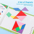2 Sets 368 Vanmor Travel Tangram Puzzle with Magnetic Plate-Montessori Shape Pattern Blocks Jigsaw Road Trip Games