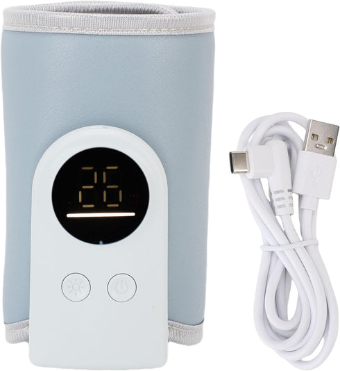 Fockety 18W 2) Portable Bottle Warmer for Travel, Fast Heating USB Powered Travel Bottle Warmer Adjustable Constant