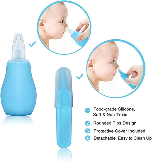 Baby Grooming Kit, Infant Safety Care Set with Hair Brush, Comb, Nail Clipper, Nasal Aspirator for Newborns