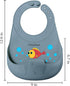 Silicone Baby Bibs Adjustable, Soft, Waterproof & Durable, with Large Food-Catching Pocket, Feeding-Friendly