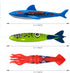 Haktoys Pool Diving Torpedo Toys, Underwater Sinking Torpedoes Set for Indoor and Outdoor Swimming Activity