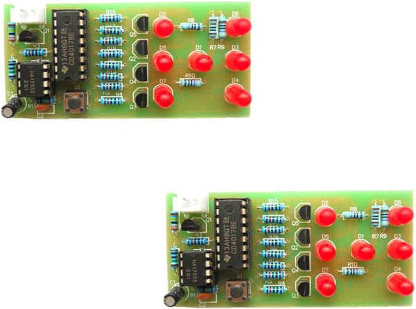 2 Sets Electronic Dice Board Kit, LED Circuit DIY Kit for Student Electronic Learning