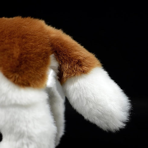 ZHONGXIN MADE 12" Simulation Saint Bernard Dog Plush Toy - Realistic Standing Soft Saint Bernard Pet Dog Stuffed Animal