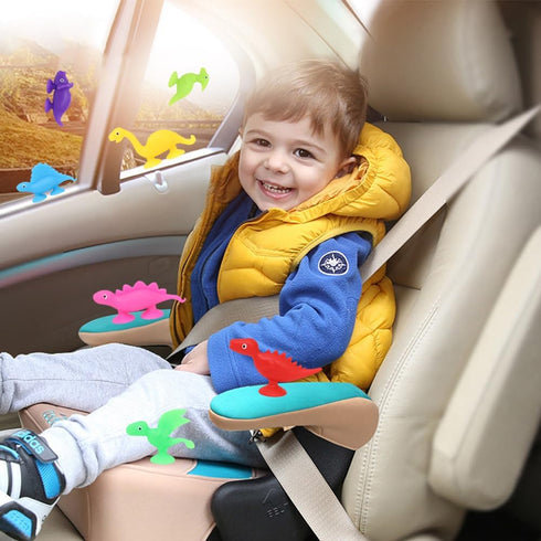 YUERFEILA 16 PCS Suction Cup Toys No Hole Bathtub Shower Toy Party Favor for Kids ,Dinosaur Silicone Sucker Toys Travel