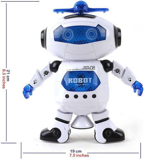 Musical Dancing Walking Robot Toy for Kids, 360° Body Spinning, Flashing Lights, Fun Figure Toy for Toddlers