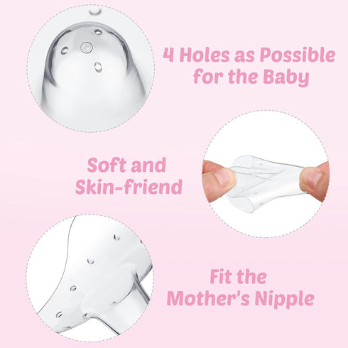 12 Pieces Nipple Shields 20 mm - Contact Nipple Protector with Clear Carrying Case, Silicone