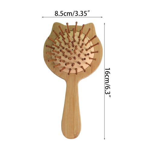 Yuly Set Baby Hair Brush Bamboo Hair Comb Toddler Bathing Head Brush Head Massager Brush Kids Hair Grooming Comb Baby