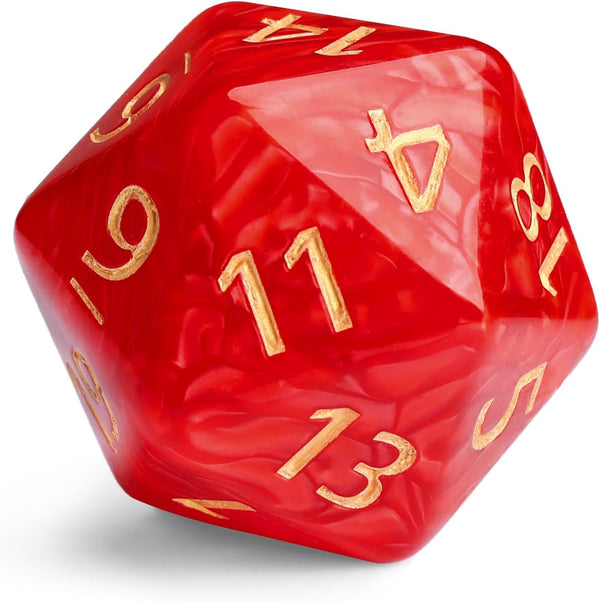 20 Sided DND Dice,D20 Giant Polyhedral Dice,55mm Titan Large Pearl Color D20