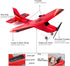 HAWK'S WORK 2 Channel RC Airplane, Ready to Fly 2.4GHz Remote Control Glider for Kids & Beginners (Red)