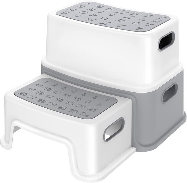 GAOMON 2 Step Stools for Kids, Anti-Slip Toddler Step Stool for Bathroom Sink,