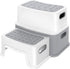 GAOMON 2 Step Stools for Kids, Anti-Slip Toddler Step Stool for Bathroom Sink,