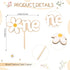 1st Daisy Birthday Decorations Highchair Pink Floral High Chair Banner Boho Flower One Wooden Cake Topper for Pastel
