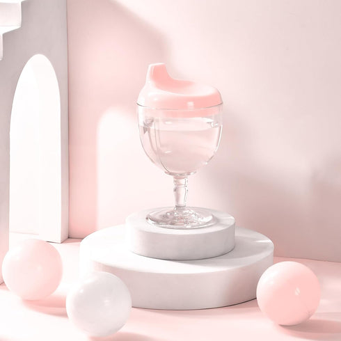 1 Irenare Pcs Baby Wine Sippy Cup Plastic Goblet Cup No Spill Wine Glass Baby Sippy Goblet Glass Beverage Mug Milk