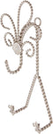 Bard's Twisted Silver Wall Mountable Cup and Saucer Hanger, 9.75" H x 4" W x 3" D, Shell & Fleur de Lis