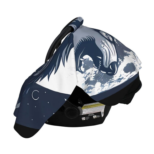 CQMZJHU Moon Howling Wolf Baby Car Seat, Rain Shelter, Multifunctional Nursing Cover for Newborns, Mother Care
